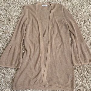 Calvin Klein Gold Open-Front Cardigan